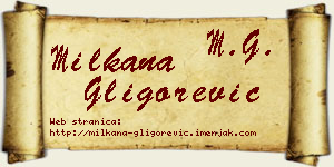 Milkana Gligorević vizit kartica